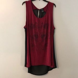 Torrid high-low skull tank top.